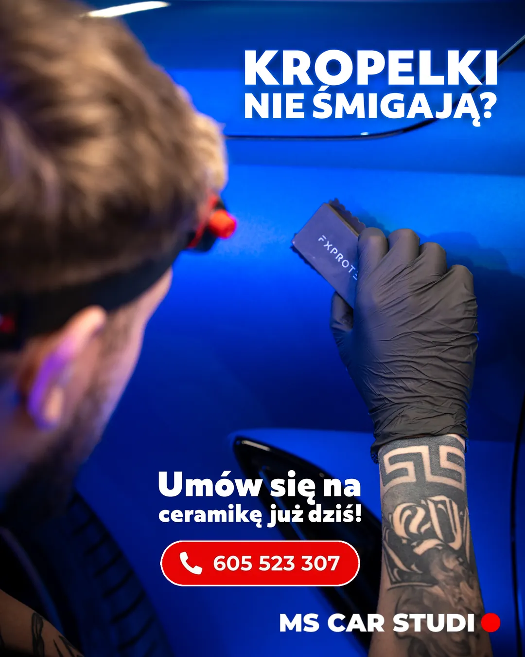 Grafika ofertowa MS Car Studio o powłoce ceramicznej